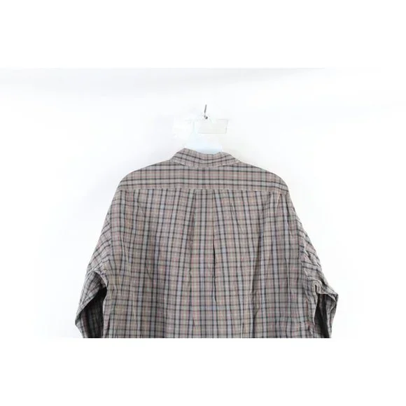 Vintage Ralph Lauren Mens Medium Faded Collared Long Sleeve Button Shirt Plaid - Picture 5 of 6